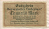 1000 марок. Германия. Земельный Банк Нассау 1922г