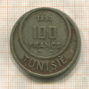 100 франков. Тунис 1950г