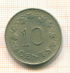 10 центов Мальта 1972г