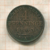 4 пфеннинга. Пруссия 1863г