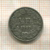 1/2 франка. Швейцария 1907г