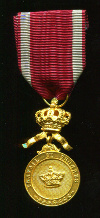 Золотая медаль Ордена Короны. Бельгия