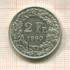 2 франка. Швейцария 1960г