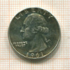 1/4 доллара. США 1961г