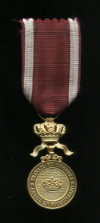 Золотая медаль Ордена Короны. Бельгия