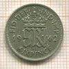 6 пенсов. Англия 1942г