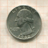 1/4 доллара. США 1962г