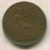 1 пенни. Англия 1921г