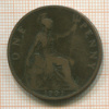 1 пенни. Англия 1901г