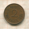 2 цента. Маврикий 1969г