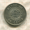 20 центов. Соломоновы острова 1977г