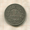 1 франк. Швейцария 1905г