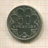 50 франков. Центральная Африка 1979г