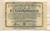 21 золотой пфенниг. Германия 1923г