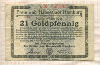 21 золотой пфенниг.Германия 1923г