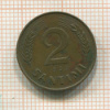 2 сантима. Латвия 1939г