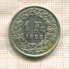 1 франк. Швейцария 1863г