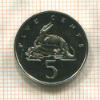 5 центов. Ямайка. ПРУФ 1976г