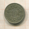 10 раппенов. Швейцария 1885г