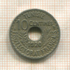 10 сантимов. Тунис 1920г