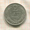 2 лата. Латвия 1925г