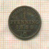 1 пфеннинга. Пруссия 1868г