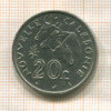 20 франков. Новая Каледония 1967г