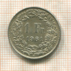 1 франк. Швейцария 1961г