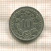 10 раппенов. Швейцария 1882г
