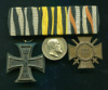 Наградная колодка.
Железный крест.
Медаль за храбрость и верность.
Почетный крест ветерана войны 1914-1918 гг.