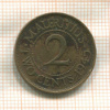 2 цента. Маврикий 1945г