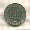 100 франков. Габон 1972г