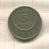 5 франков. Тунис 195г