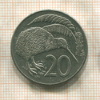 20 центов. Новая Зеландия 1986г