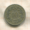 10 раппенов. Швейцария 1880г