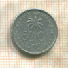 50 сантимов. Бельгийское Конго 19534г