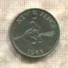 5 пенсов. Гернси 1968г