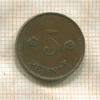 5 пенни. Финляндия 1921г