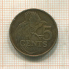 5 центов. Тринидад и Тобаго 1977г