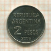 2 песо. Аргентина 2006г