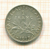 1 франк Франция 1919г