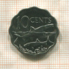 10 центов. Багамы 1998г