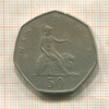 50 пенсов. Великобритания 1969г