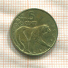 5 центов. Гайяна 1976г
