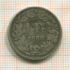 1 франк. Швейцария 1880г