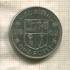 1 рупия. Маврикий 2002г