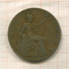 1 пенни. Великобритания 1908г