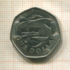 1 доллар. Барбадос 1989г