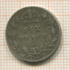 6 пенсов. Великобритания 1905г