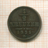 1/2 крейцера. Австрия 1851г